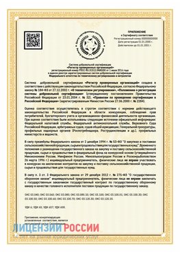 Приложение к сертификату для ИП Невинномысск Сертификат СТО 03.080.02033720.1-2020